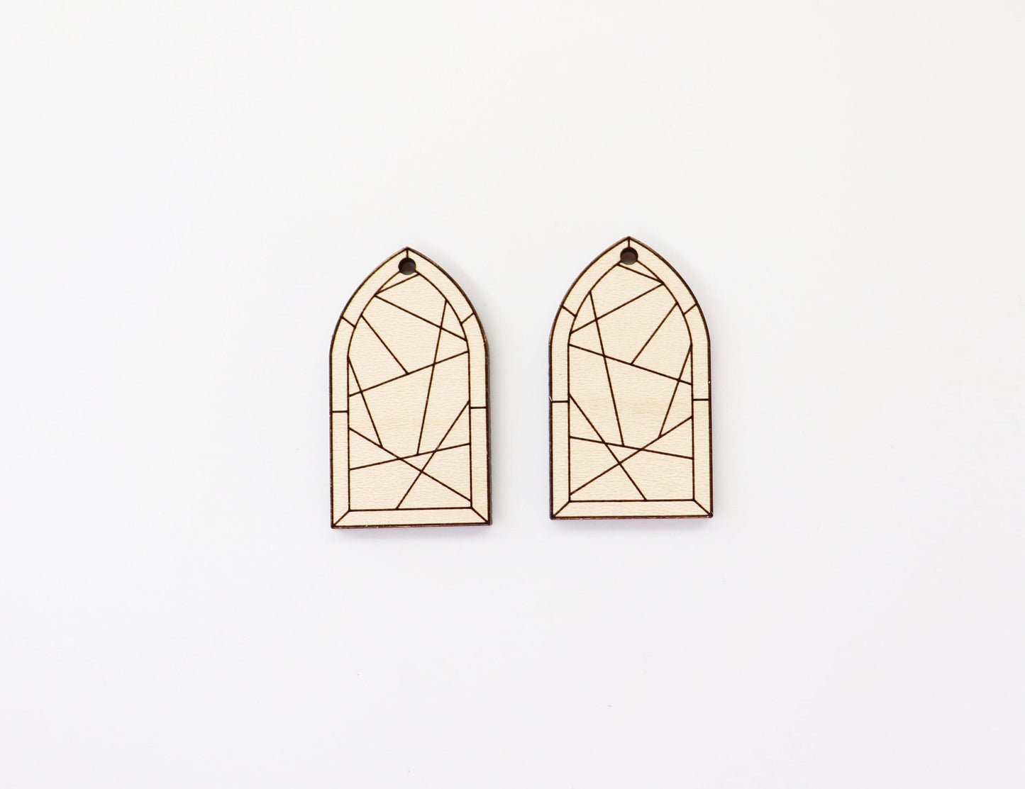 Stained glass wood Earring blanks, wood blanks, DIY earrings