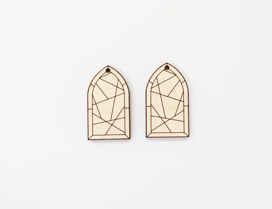 Stained glass wood Earring blanks, wood blanks, DIY earrings