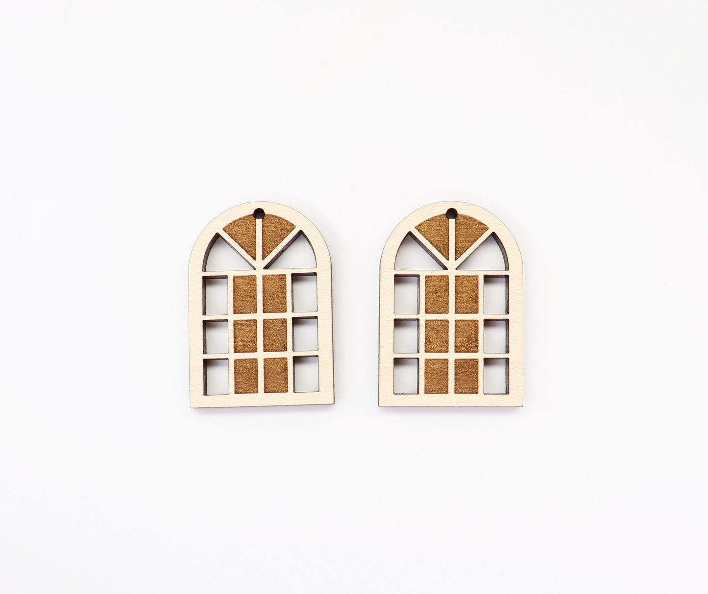 Window pane wood Earring blanks, wood blanks, DIY earrings