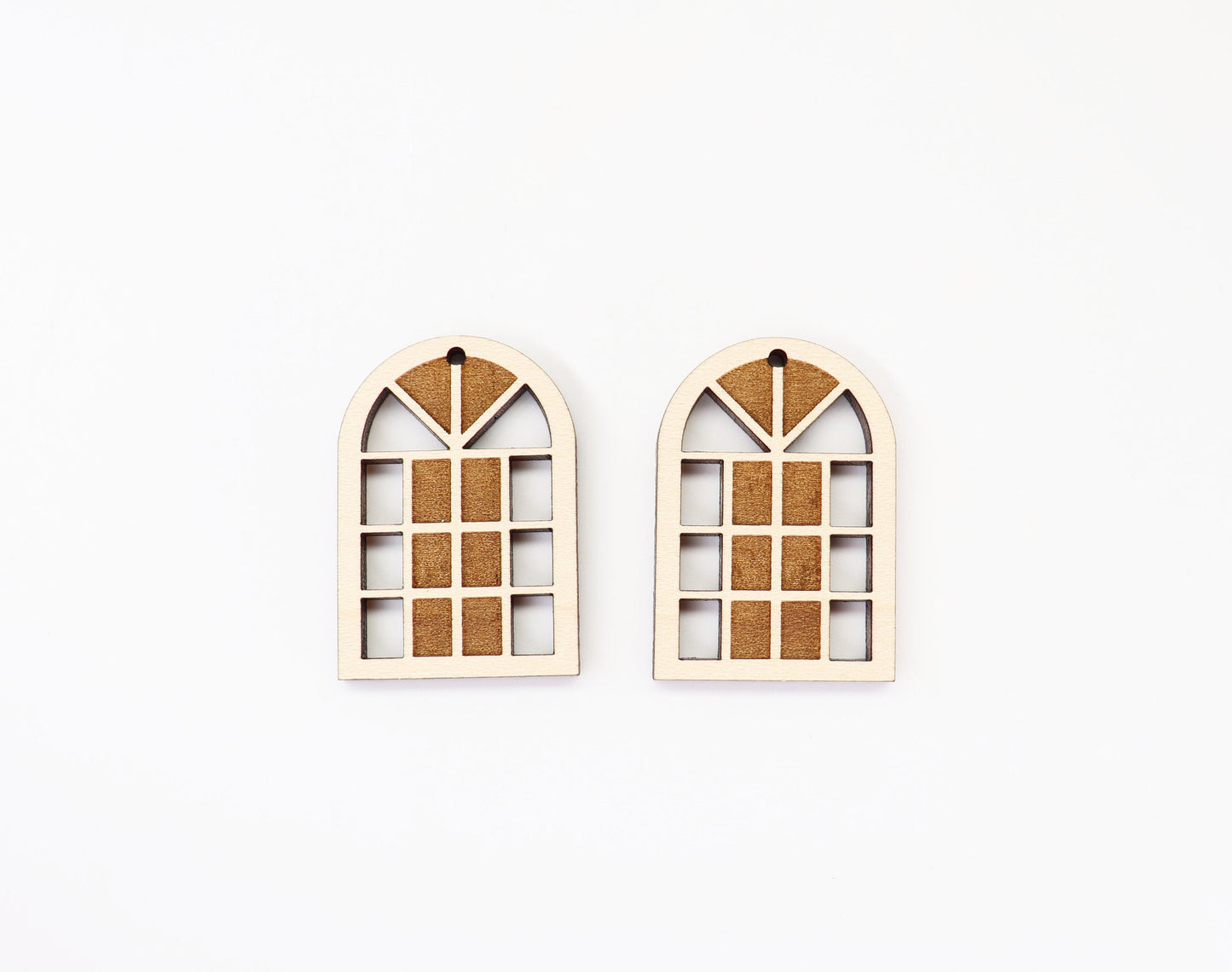 Window pane wood Earring blanks, wood blanks, DIY earrings