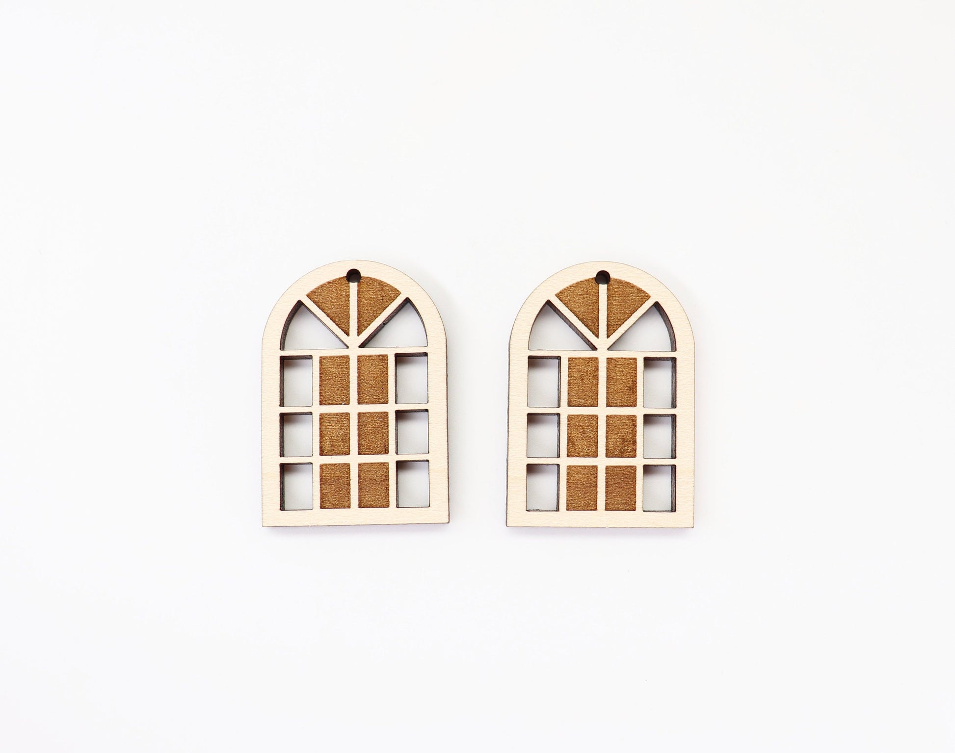 Window pane wood Earring blanks, wood blanks, DIY earrings