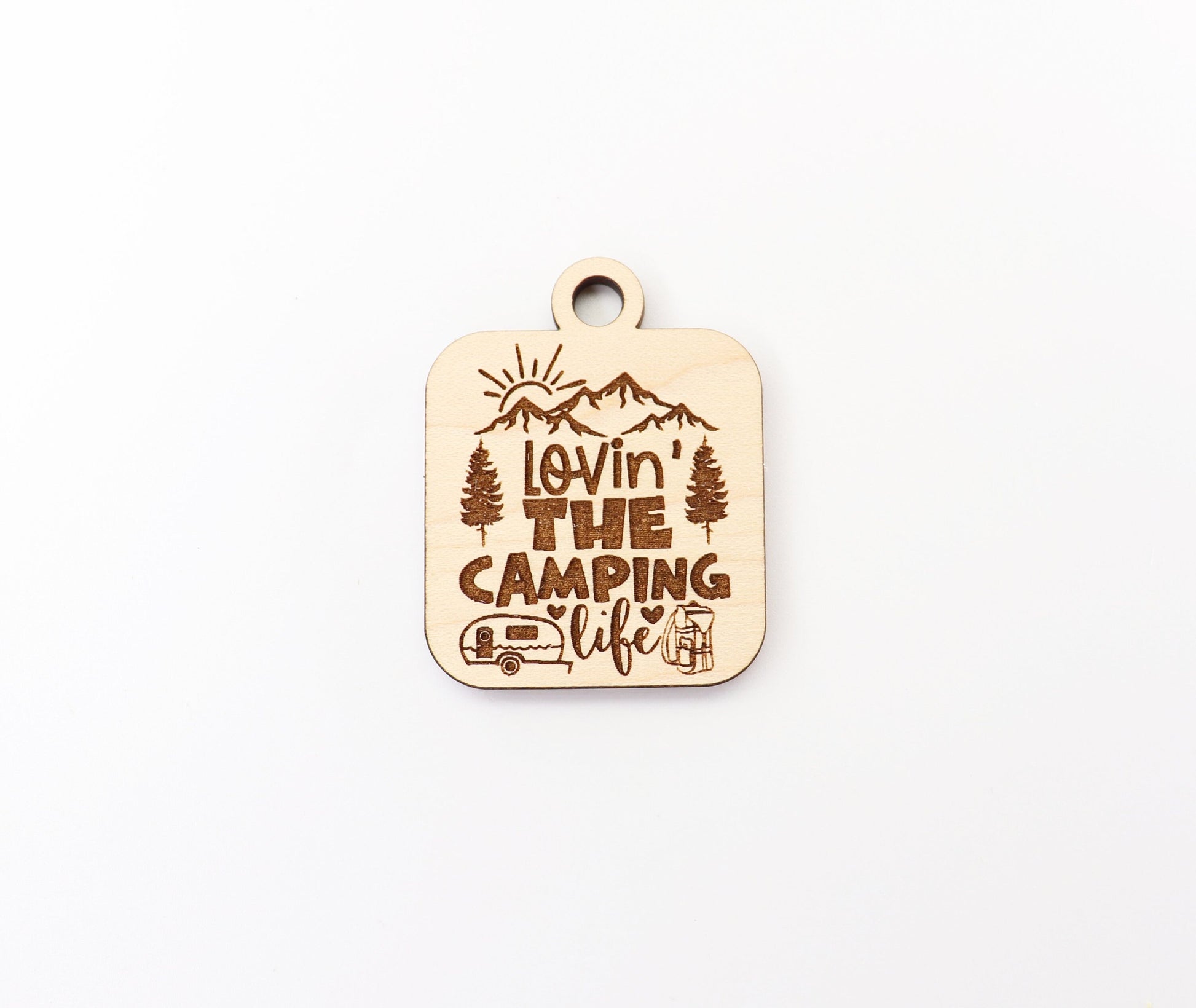 Camping life Keychain blanks, DIY keychain, wood blanks