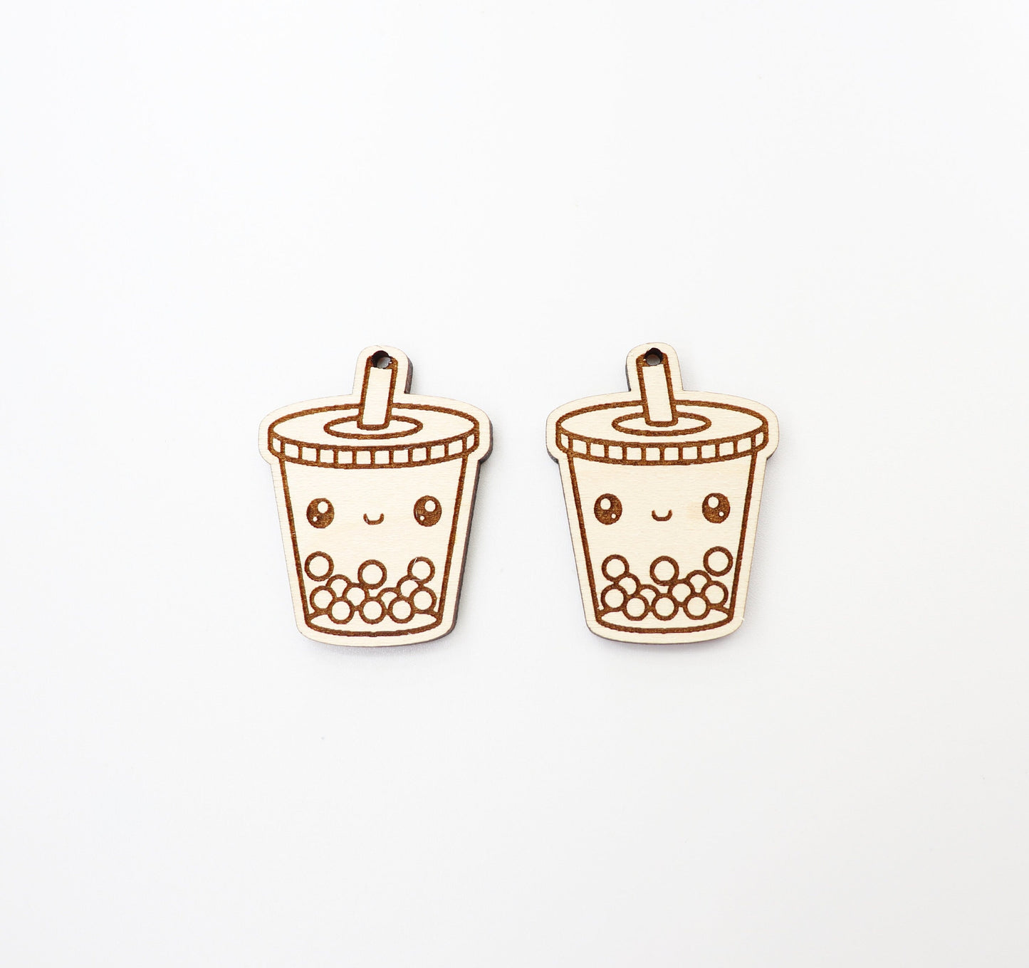 boba tea earring blanks, sold per set, laser cut blanks