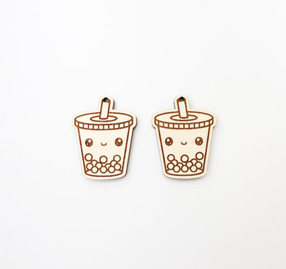 boba tea earring blanks, sold per set, laser cut blanks