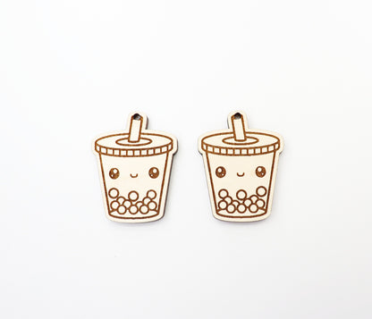 boba tea earring blanks, sold per set, laser cut blanks