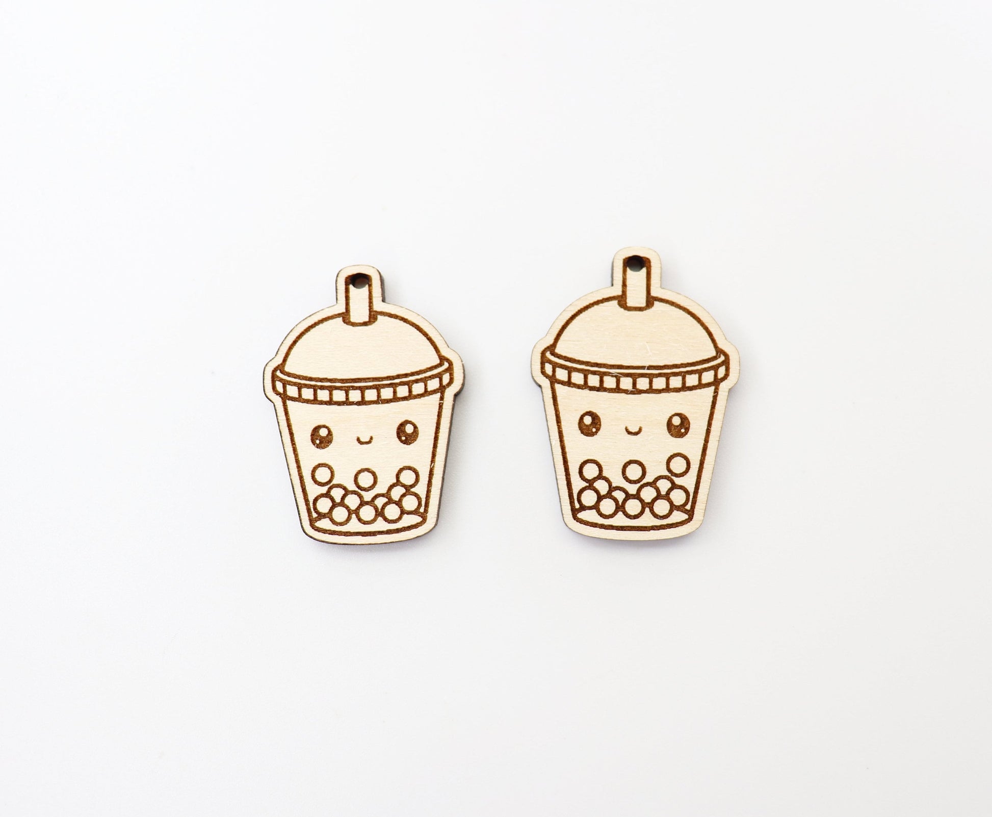 boba tea earring blanks, sold per set, laser cut blanks