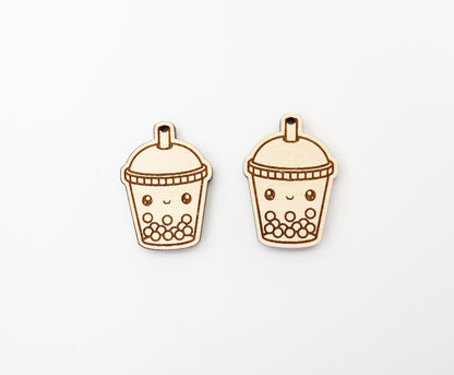 boba tea earring blanks, sold per set, laser cut blanks