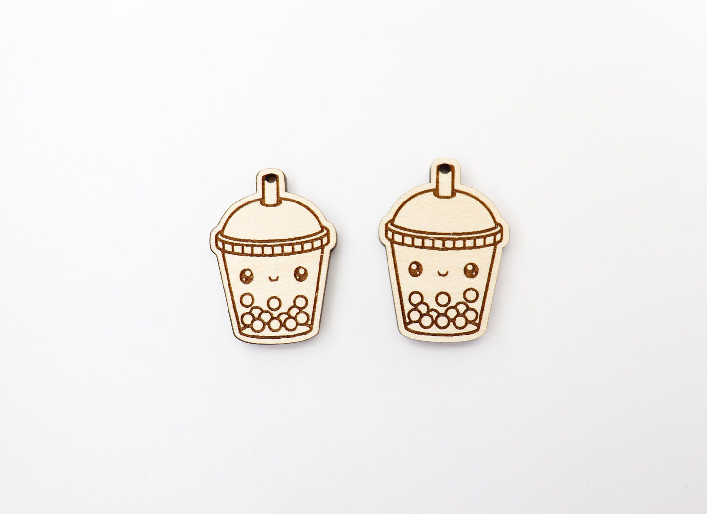 boba tea earring blanks, sold per set, laser cut blanks