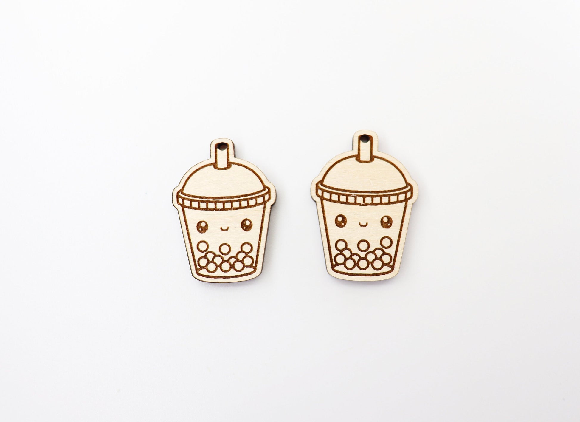 boba tea earring blanks, sold per set, laser cut blanks