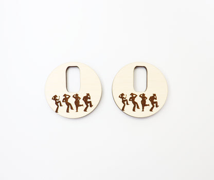 Line dancing earring blanks, laser cut blanks