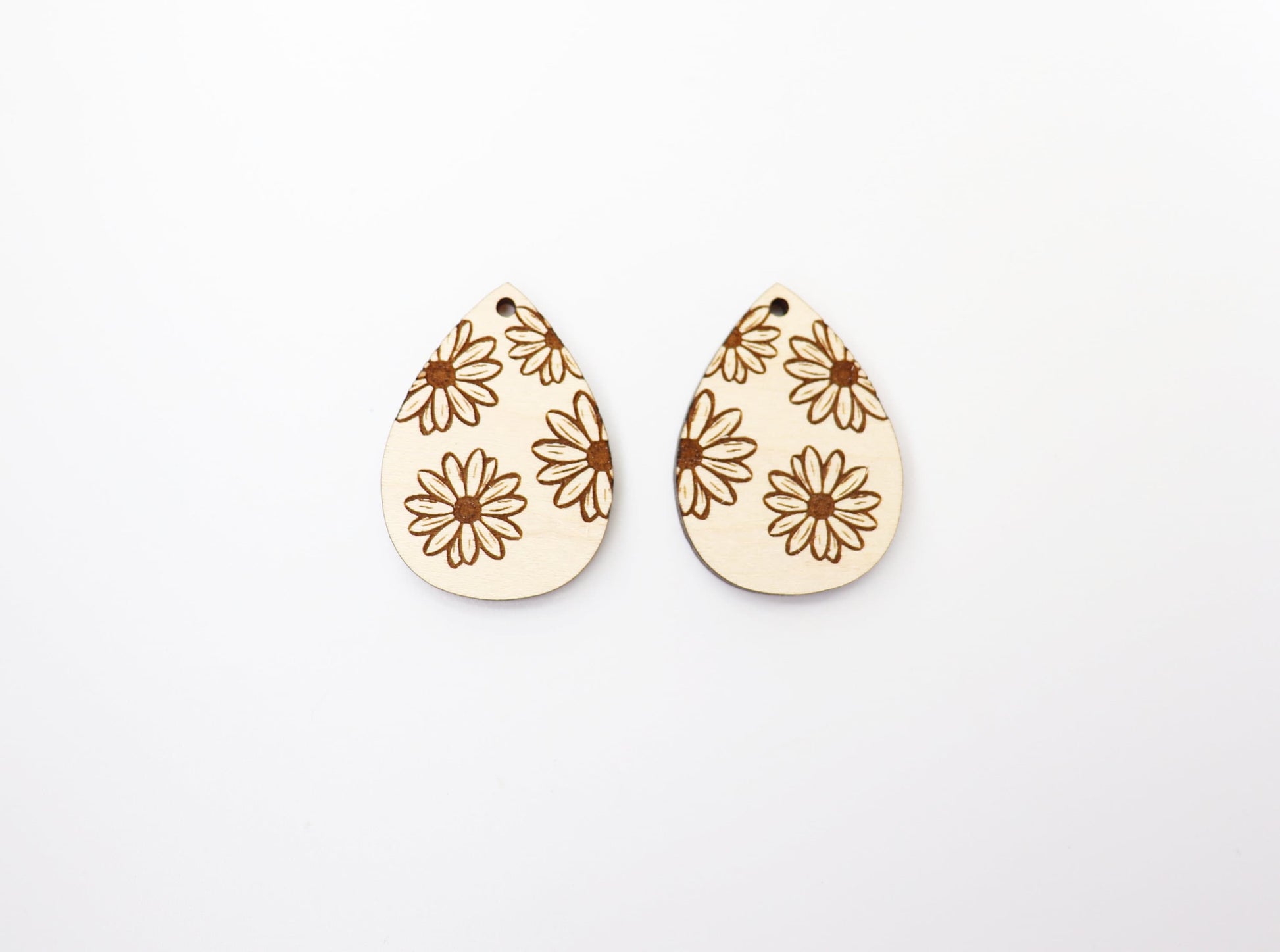 Daisy earring blanks, laser cut earring blanks, sold per set