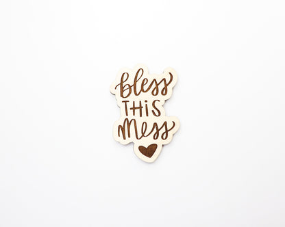 Bless this mess Magnet blanks, DIY magnet, wood blanks