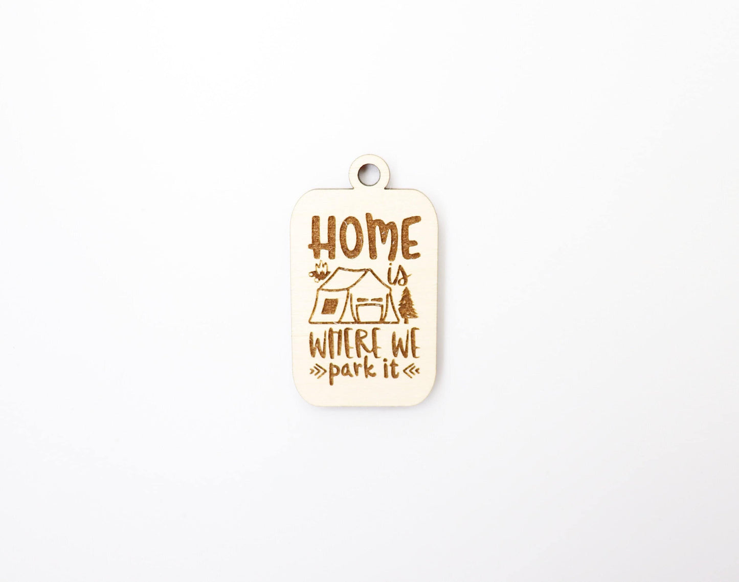 Home is where we park it Keychain blanks, DIY keychain, wood blanks