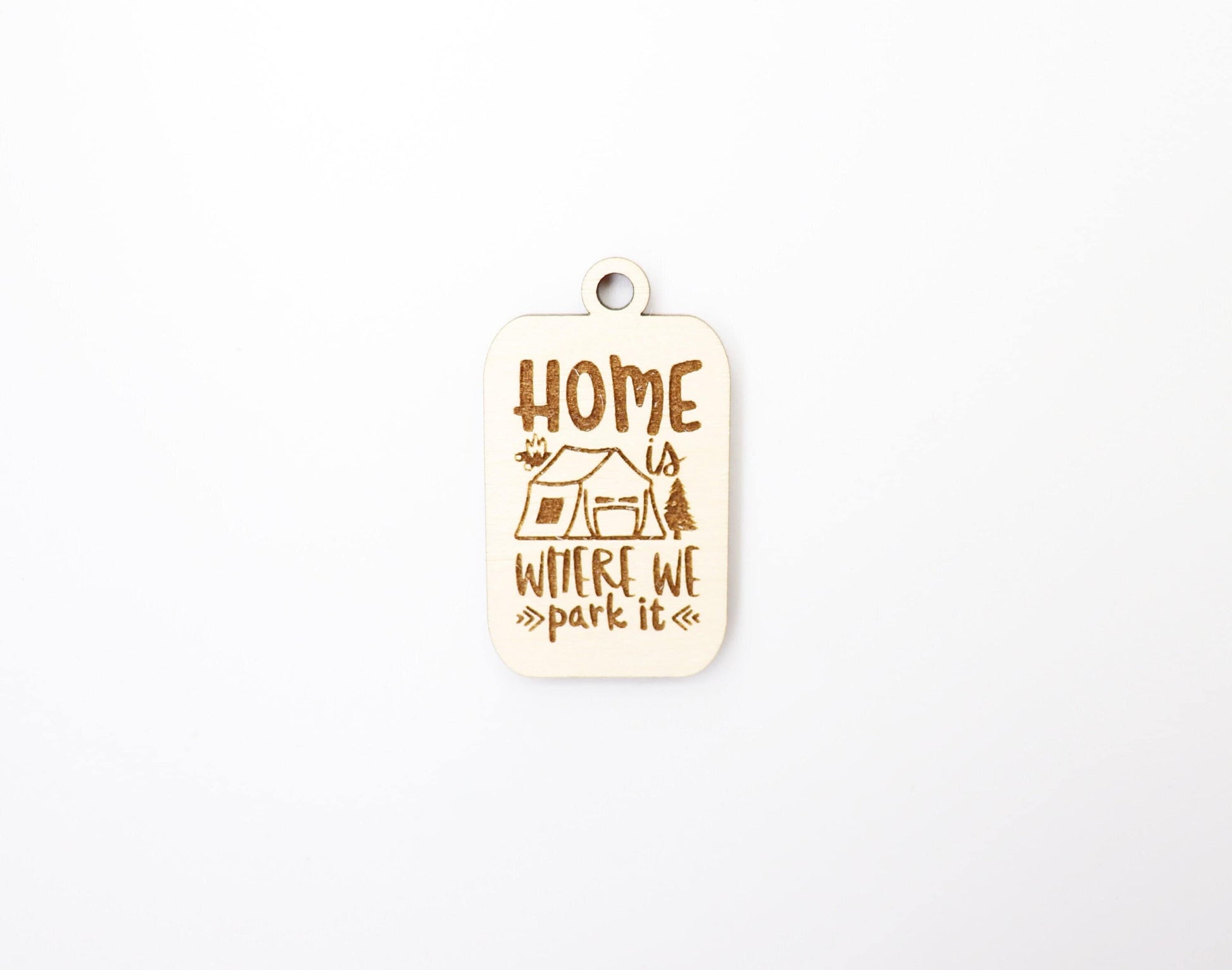 Home is where we park it Keychain blanks, DIY keychain, wood blanks