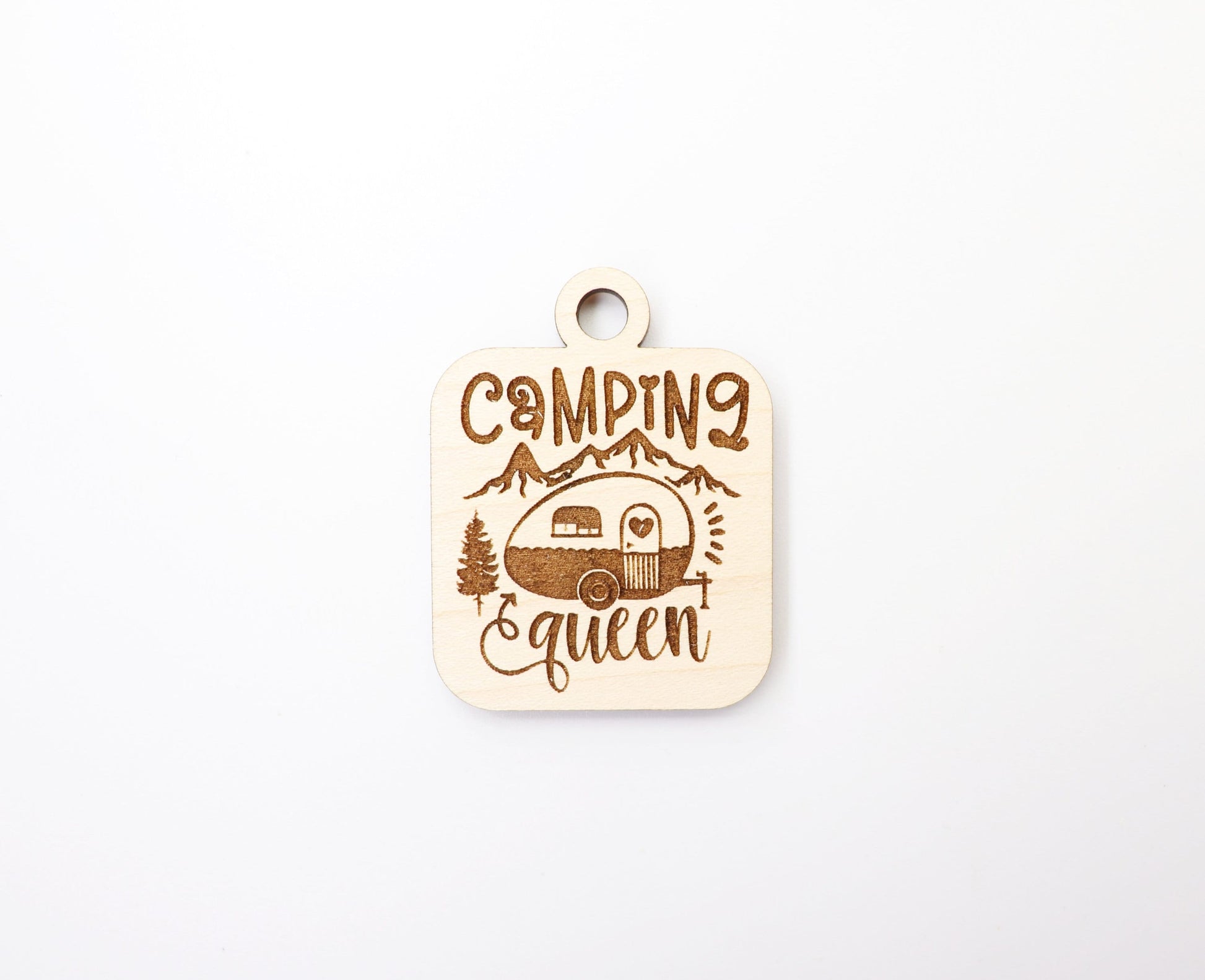 Camping queen Keychain blanks, DIY keychain, wood blanks