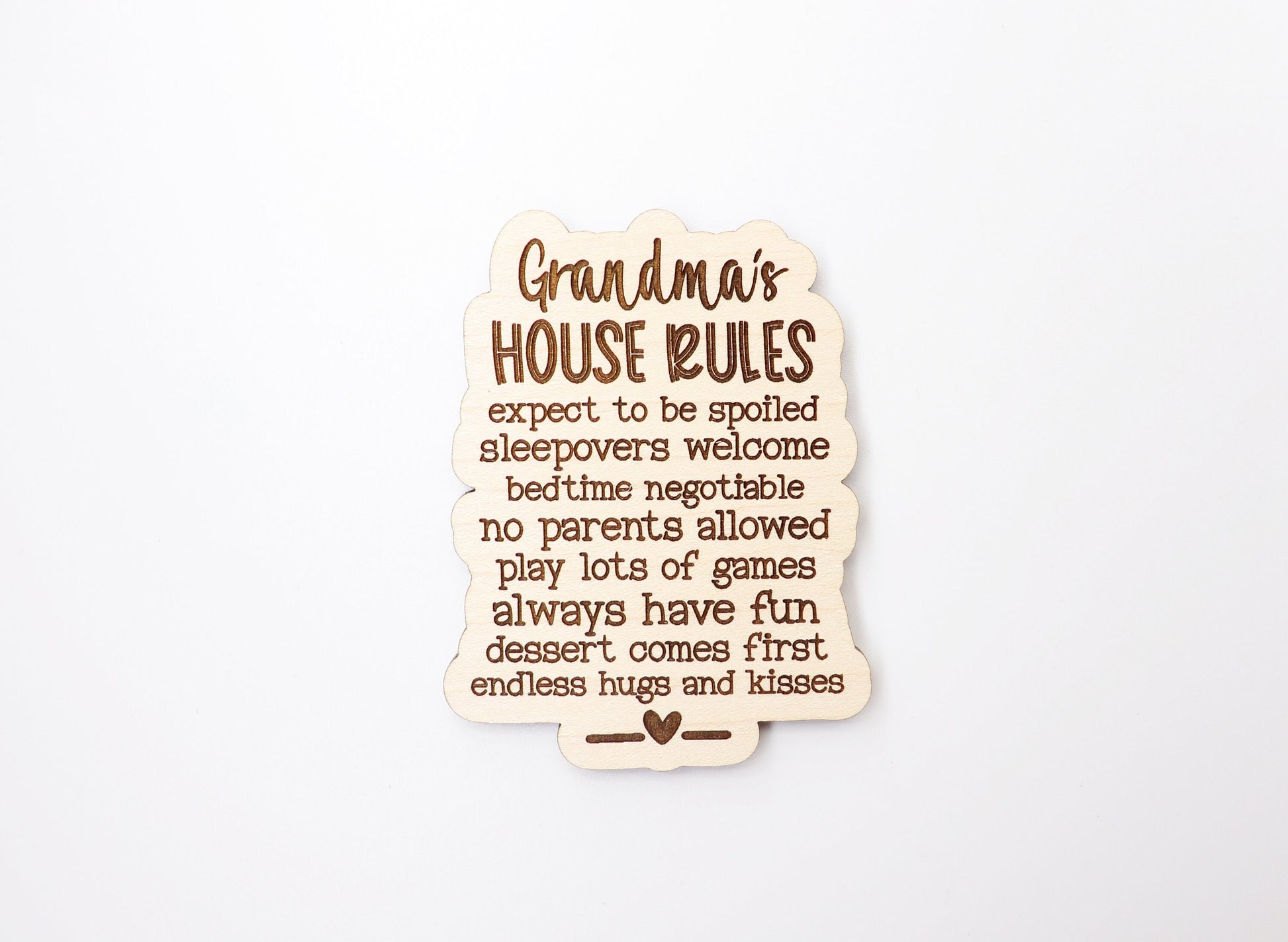 Grandmas house rules Magnet blanks, DIY magnet, wood blanks