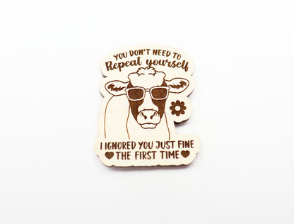 Funny cow Magnet blanks, DIY magnet, wood blanks