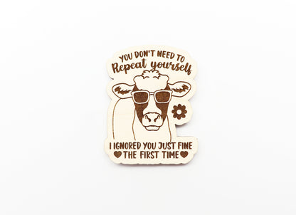 Funny cow Magnet blanks, DIY magnet, wood blanks