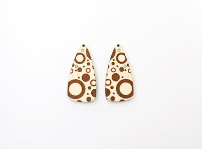 Laser cut earrings, earring blanks, wood earrings