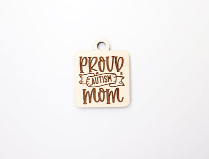 Autism Mom Keychain blanks, mom keychain, wood blanks