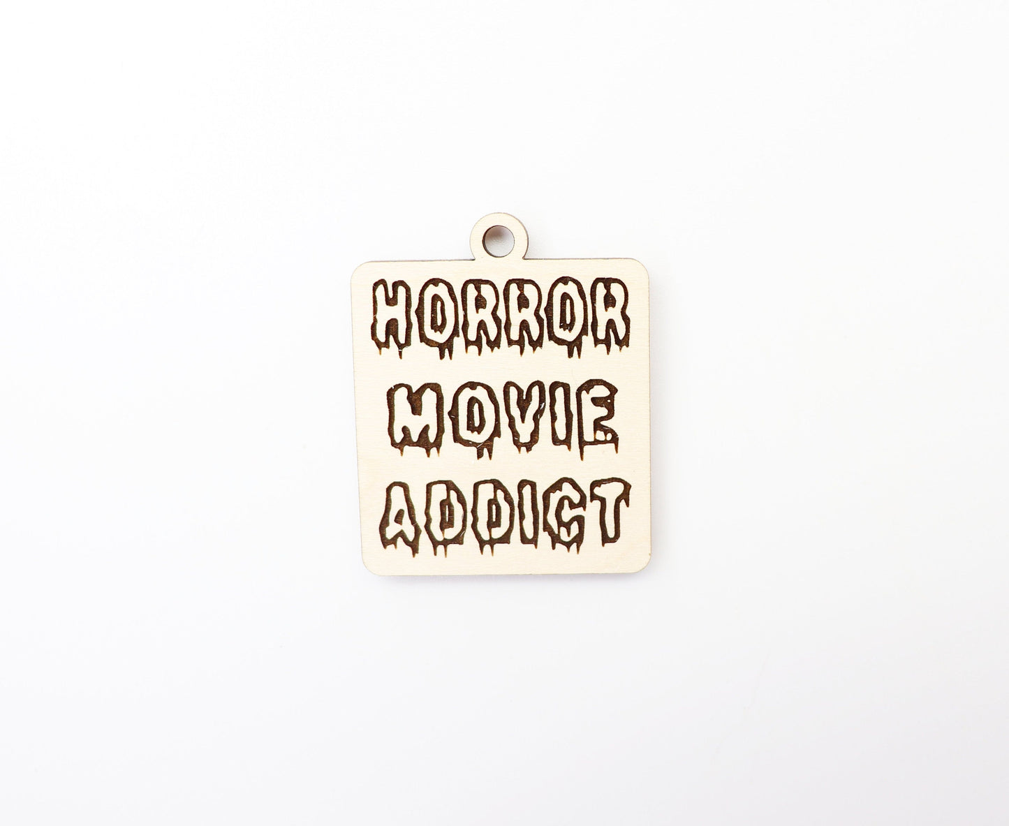 Horror movie addict Keychain blanks, DIY keychain, wood blanks