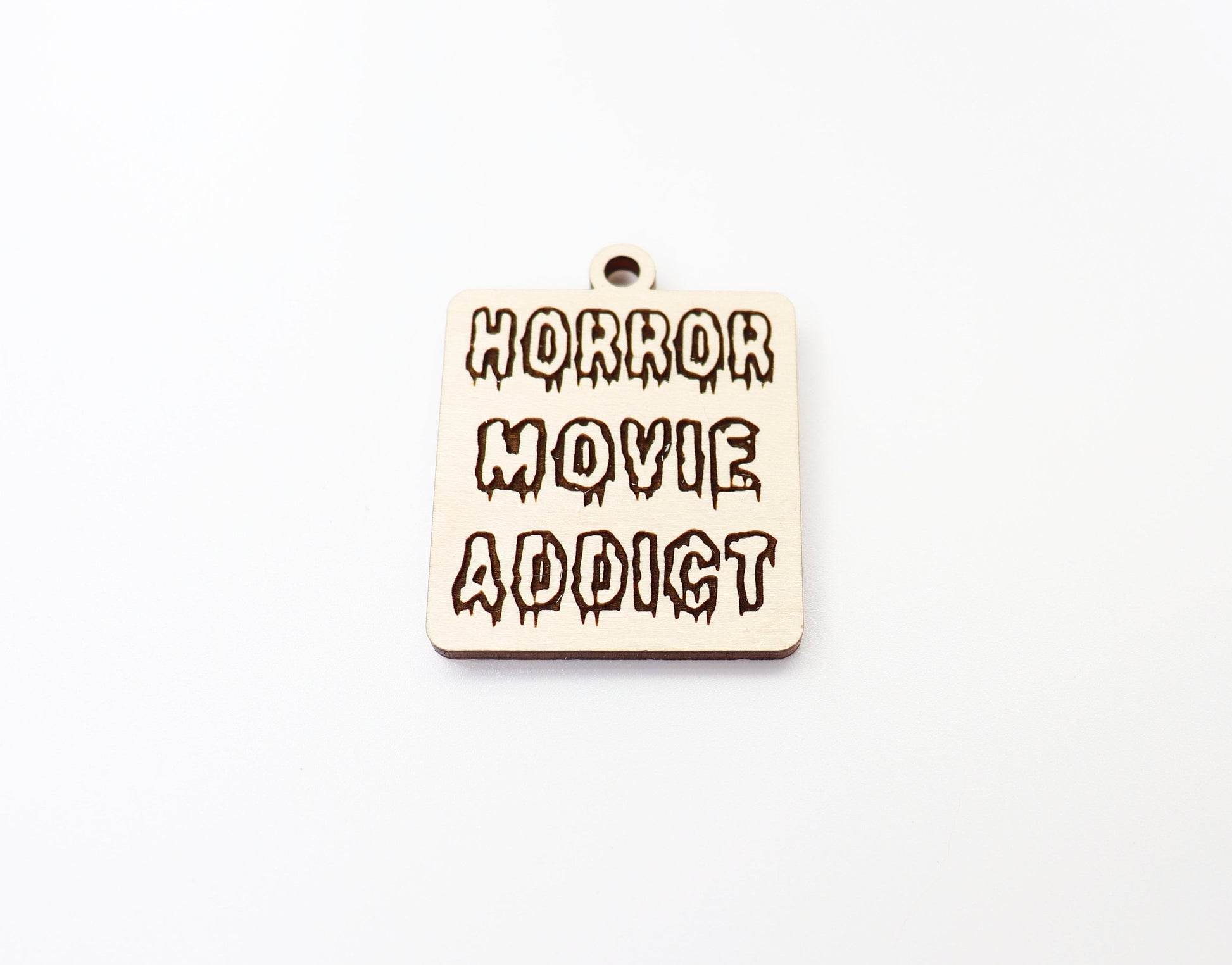 Horror movie addict Keychain blanks, DIY keychain, wood blanks