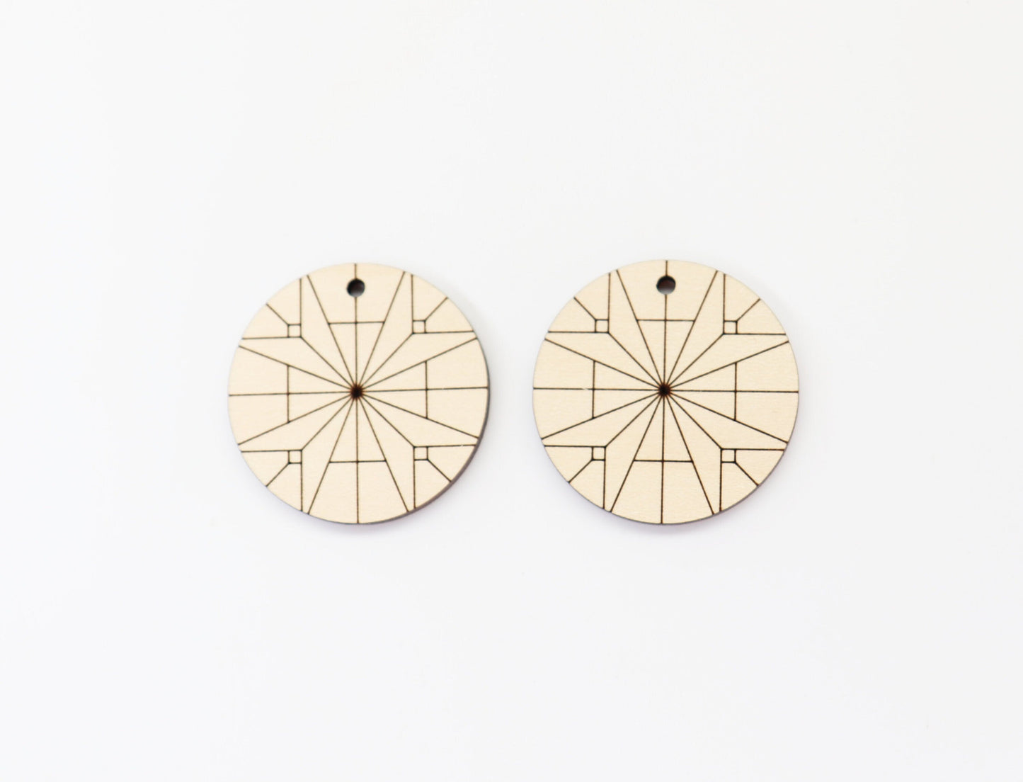 Barn quilt wood earring blanks, wood earring blanks, sold per set