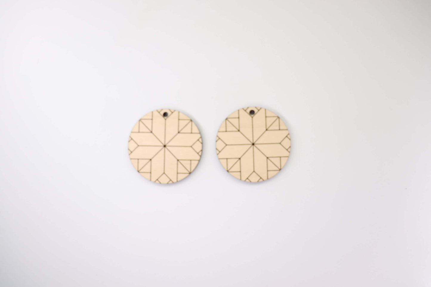 Barn quilt wood earring blanks, wood earring blanks, sold per set