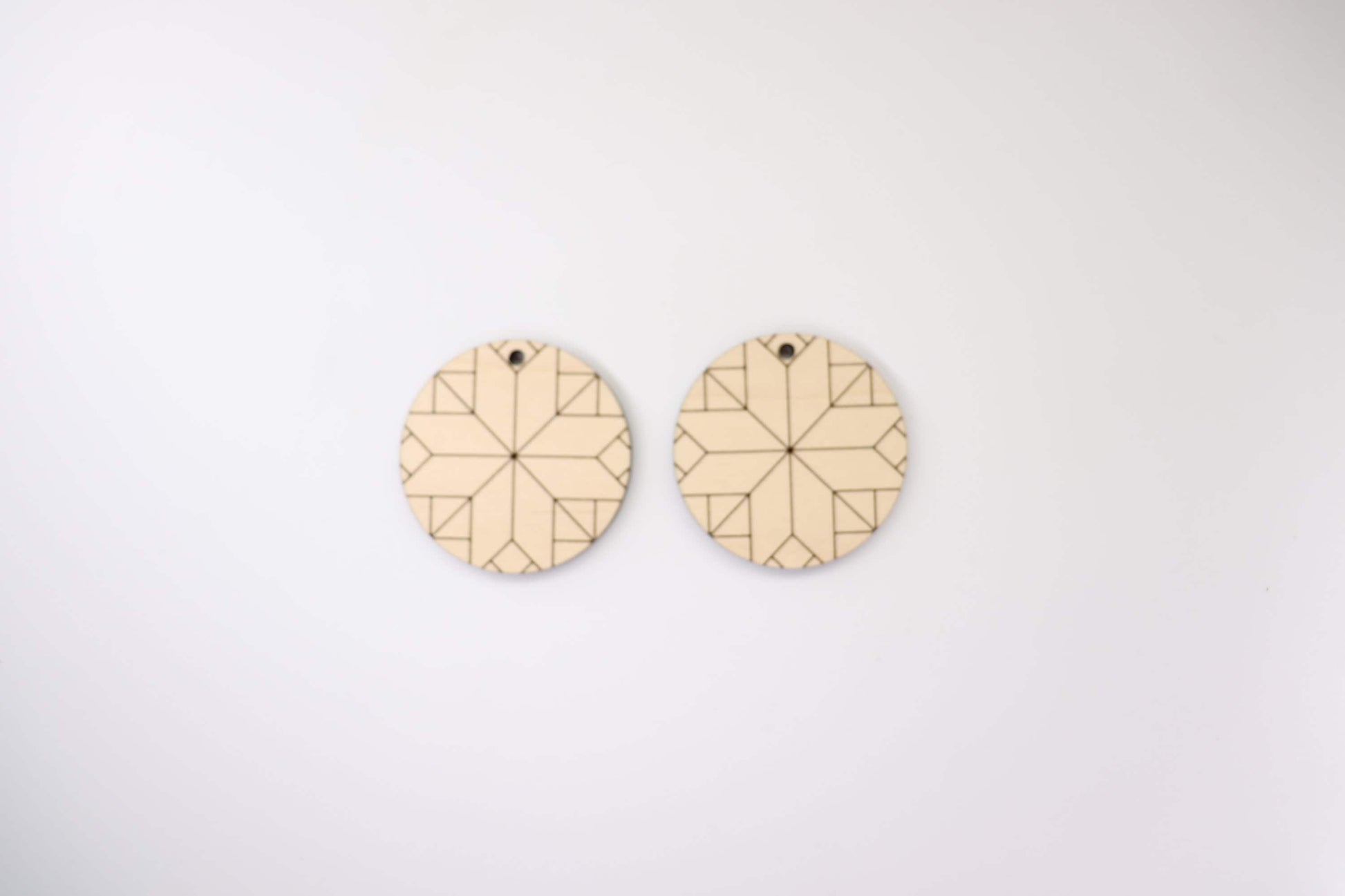 Barn quilt wood earring blanks, wood earring blanks, sold per set