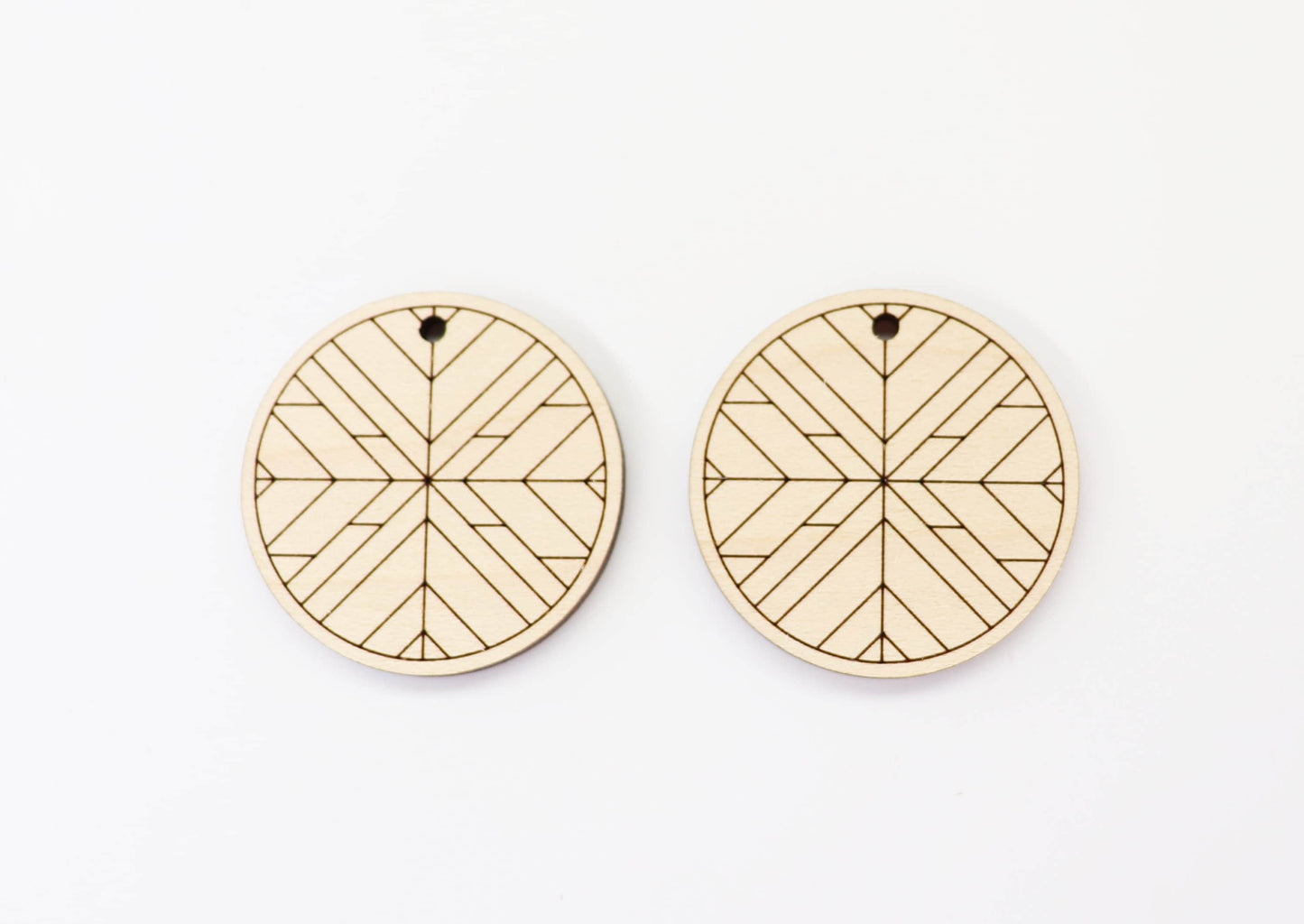 Barn quilt wood earring blanks, wood earring blanks, sold per set