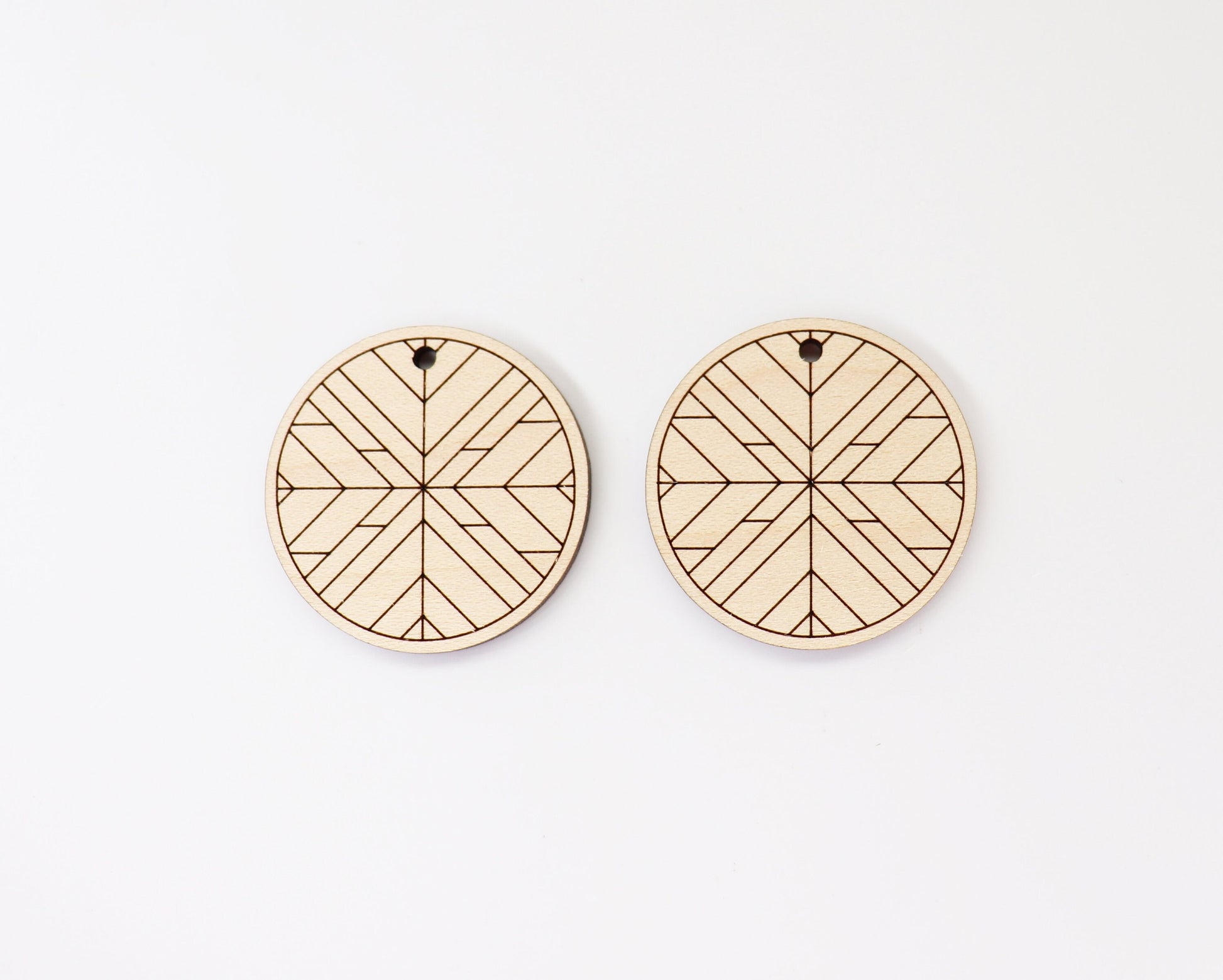 Barn quilt wood earring blanks, wood earring blanks, sold per set