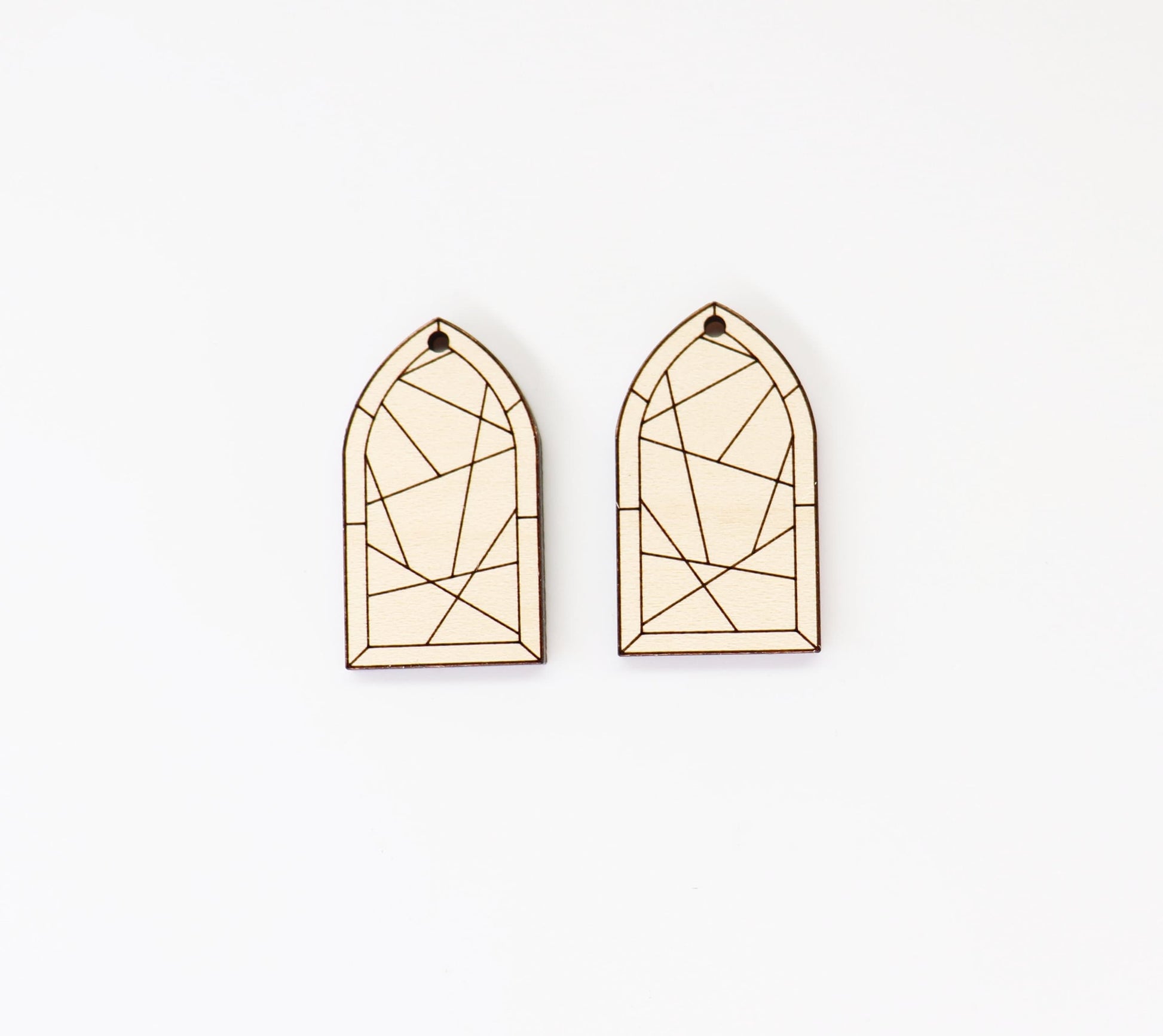 Stained glass wood Earring blanks, wood blanks, DIY earrings