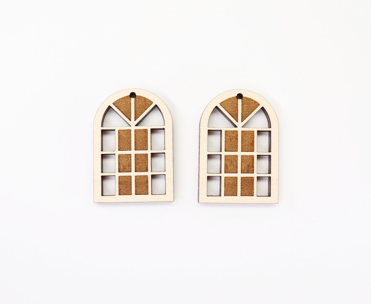 Window pane wood Earring blanks, wood blanks, DIY earrings