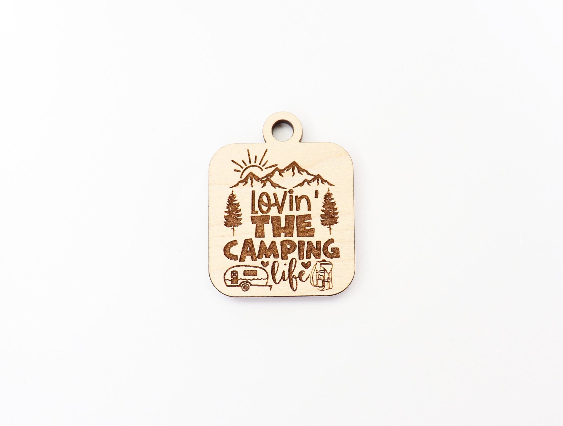 Camping life Keychain blanks, DIY keychain, wood blanks