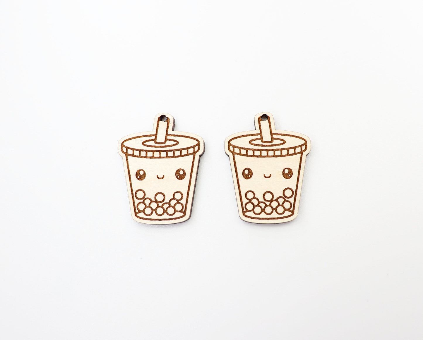 boba tea earring blanks, sold per set, laser cut blanks