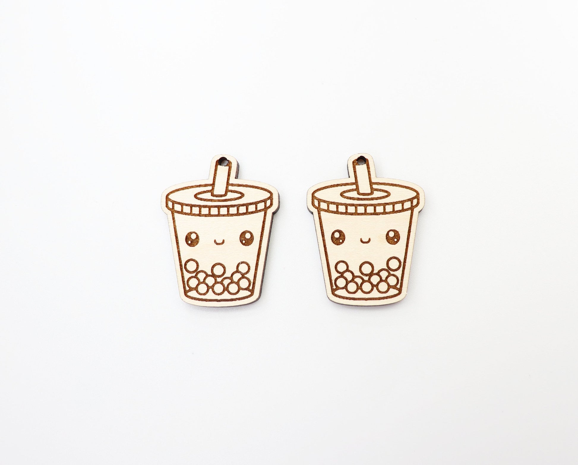 boba tea earring blanks, sold per set, laser cut blanks