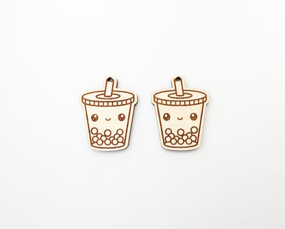 boba tea earring blanks, sold per set, laser cut blanks