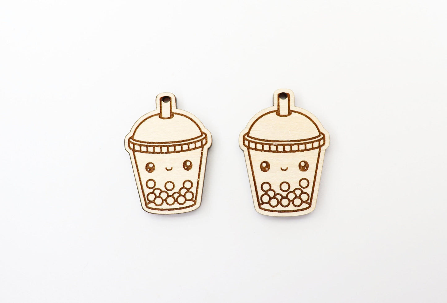 boba tea earring blanks, sold per set, laser cut blanks