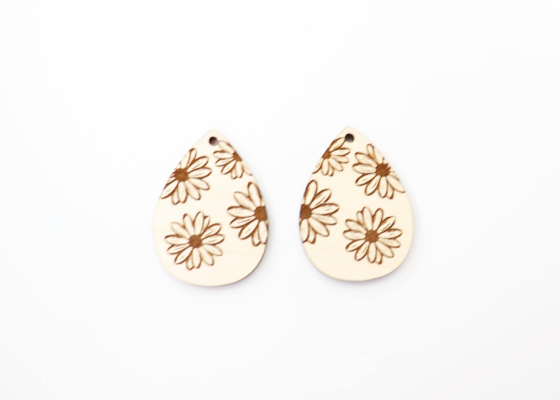 Daisy earring blanks, laser cut earring blanks, sold per set