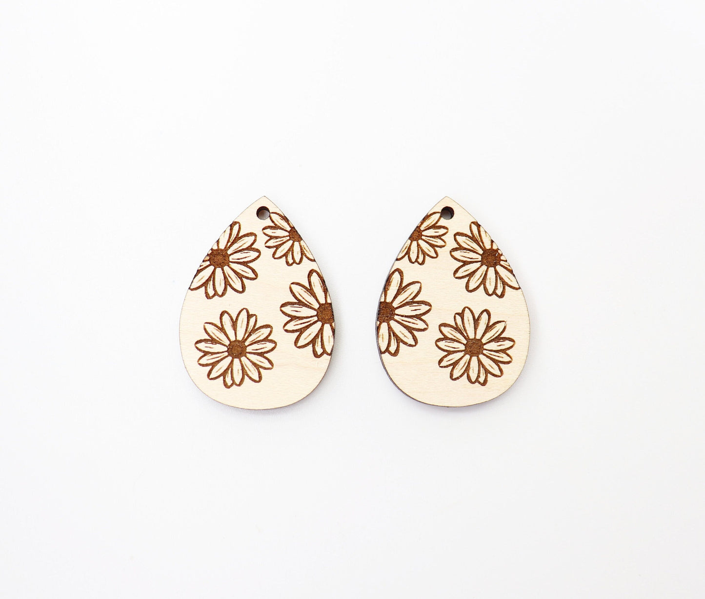 Daisy earring blanks, laser cut earring blanks, sold per set