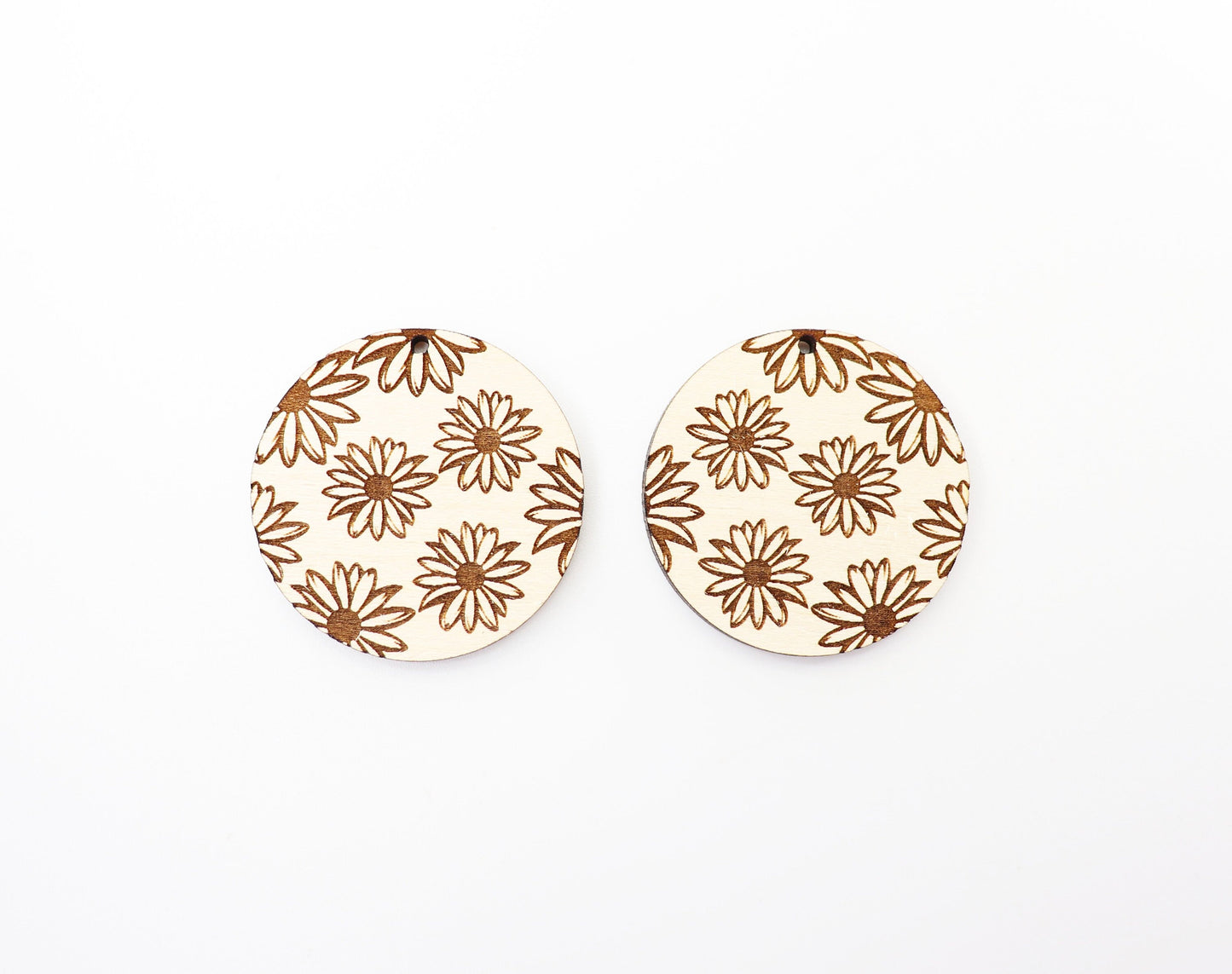 Daisy earring blanks, laser cut earring blanks, sold per set