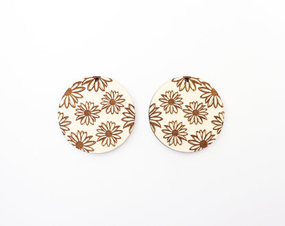 Daisy earring blanks, laser cut earring blanks, sold per set