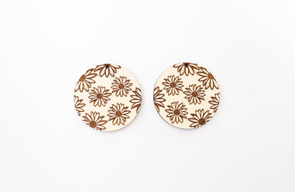 Daisy earring blanks, laser cut earring blanks, sold per set