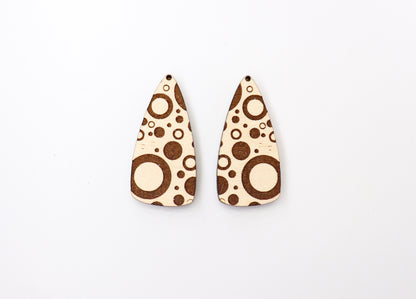 Laser cut earrings, earring blanks, wood earrings