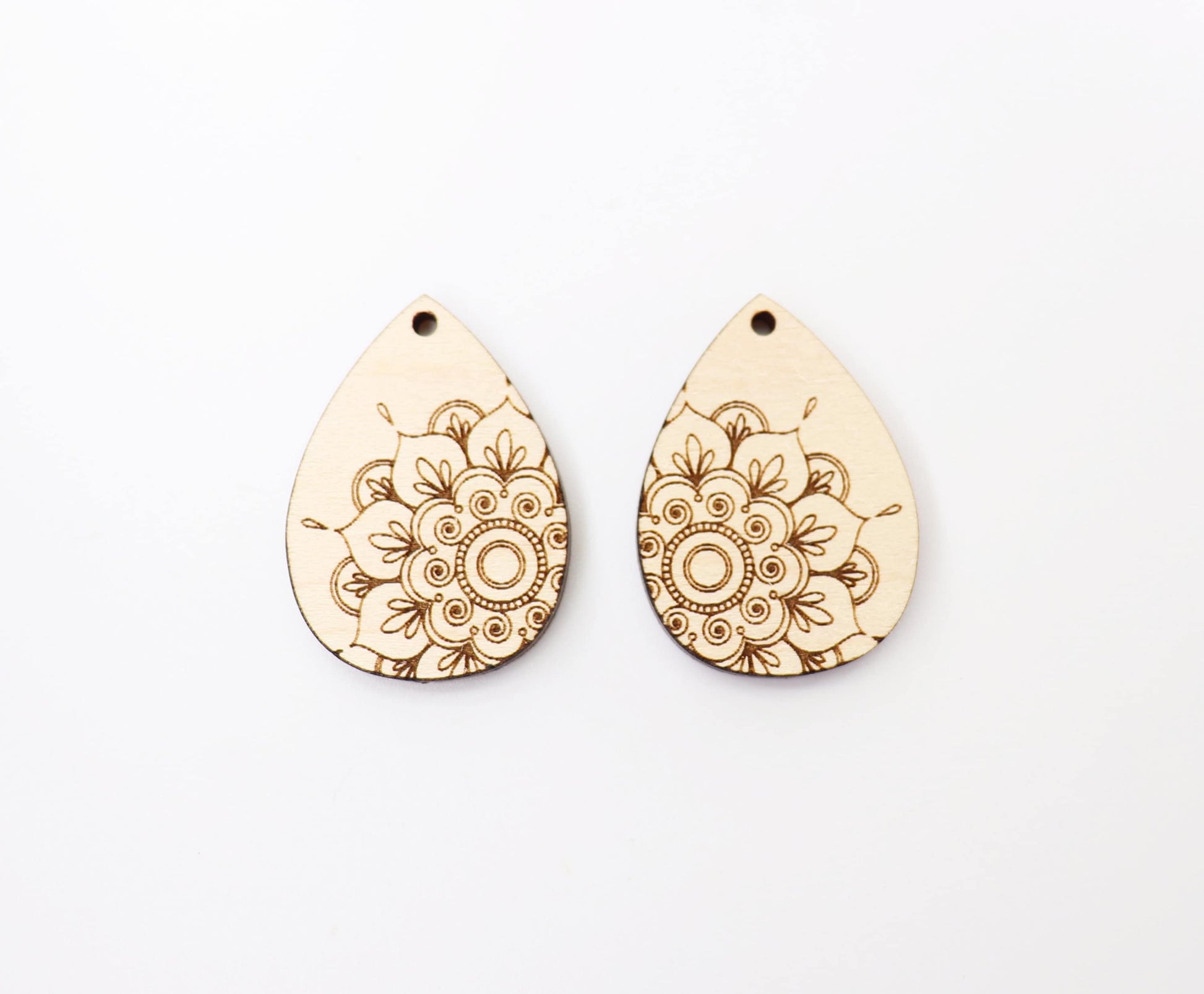 Teardrop wood earring blanks, DIY earrings, earring blanks