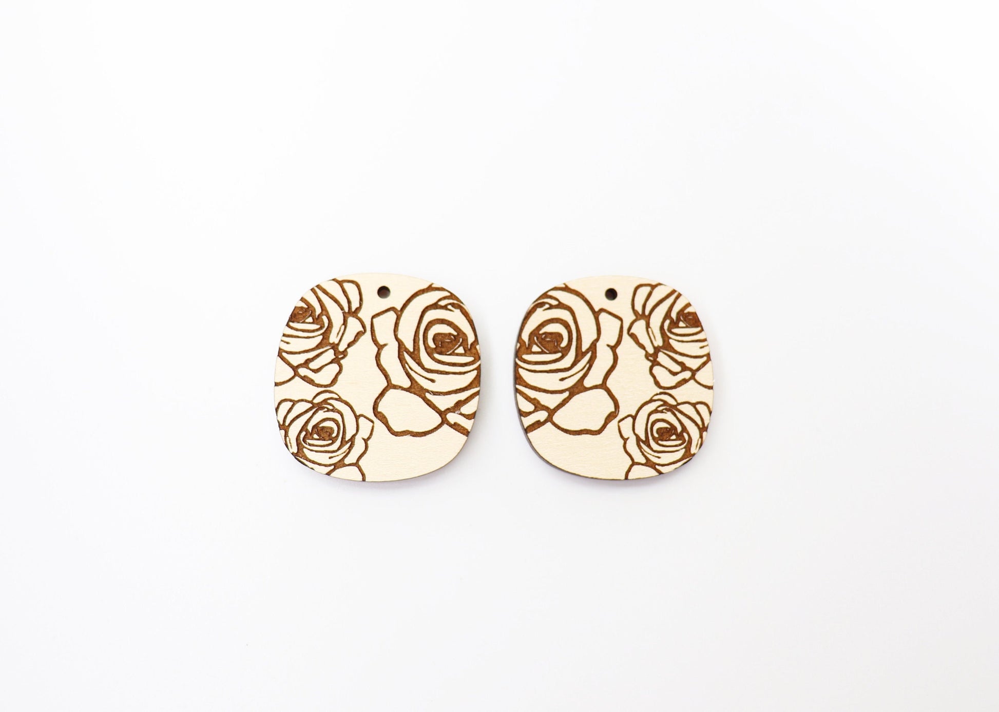 Rose earring blanks, DIY earrings, earring blanks, sold per set