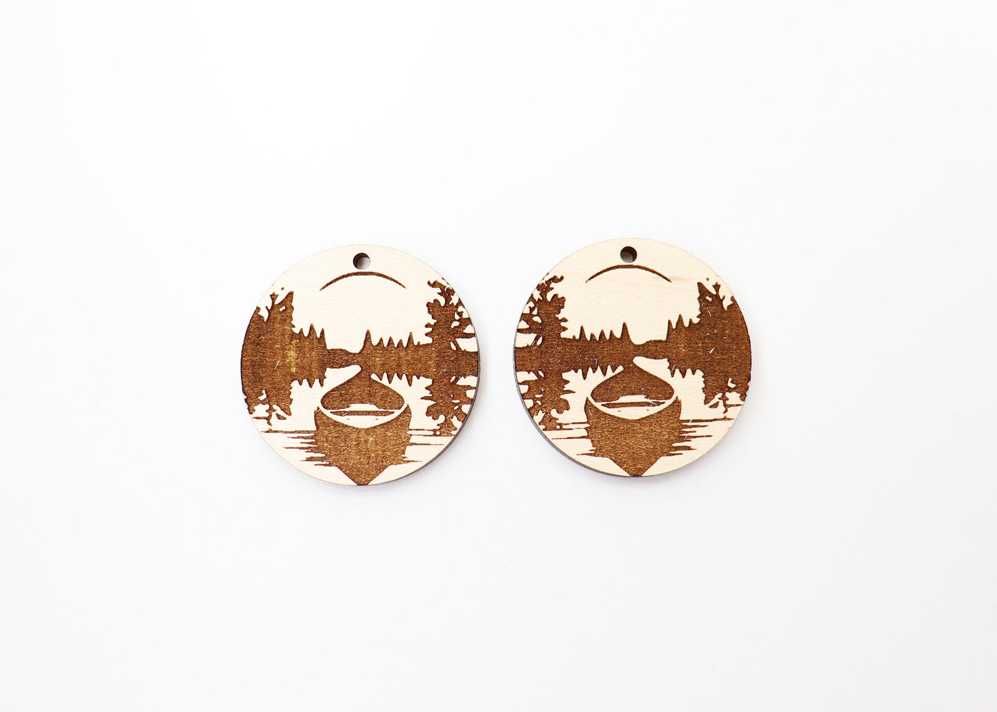 Outdoors Wood earring blanks, Canoe earrings, earring blanks