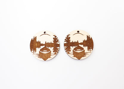 Outdoors Wood earring blanks, Canoe earrings, earring blanks