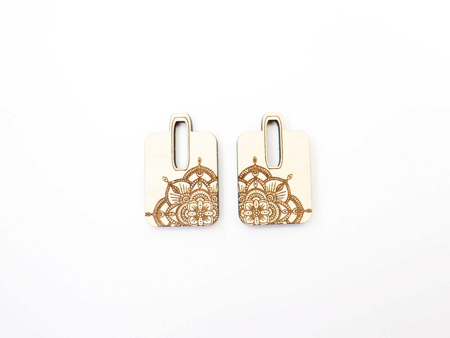 Square mandala Earring blanks, DIY earrings