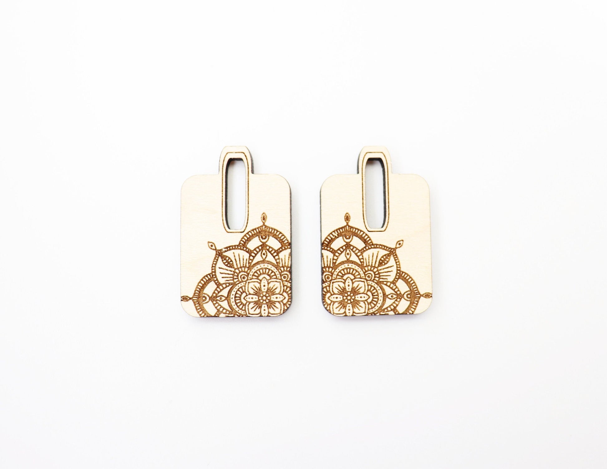 Square mandala Earring blanks, DIY earrings